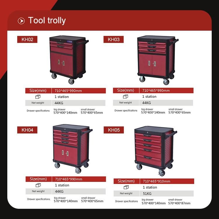 Tool Box with Hand Tool Sets for Garage Storage Tool Roller Cabinet Trolley Box