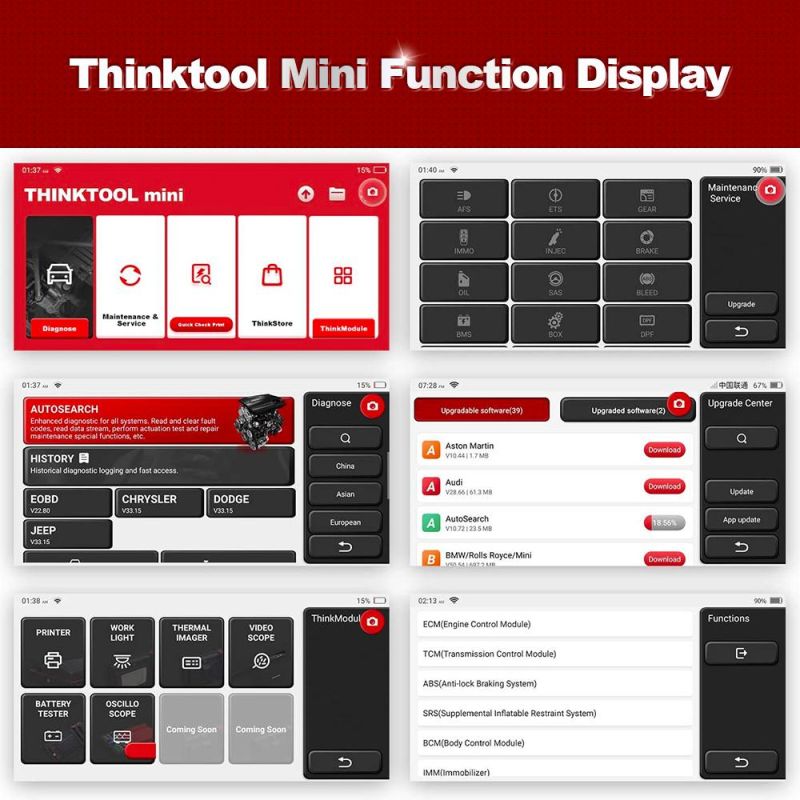 Thinkcar Thinktool Mini Full System Diagnostic Car Scanner Professional OBD2 Auto Code Reader ECU Coding Active Test Eobd Tool