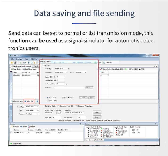 Communication Can Bus Module Debug Tools Gcan Usbcan-Mini Analyzer