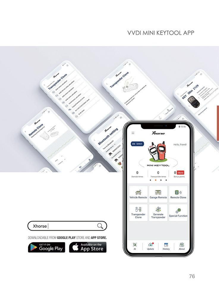 Xhorse Vvdi Mini Key Tool Remote Key Programmer Support Ios and Android