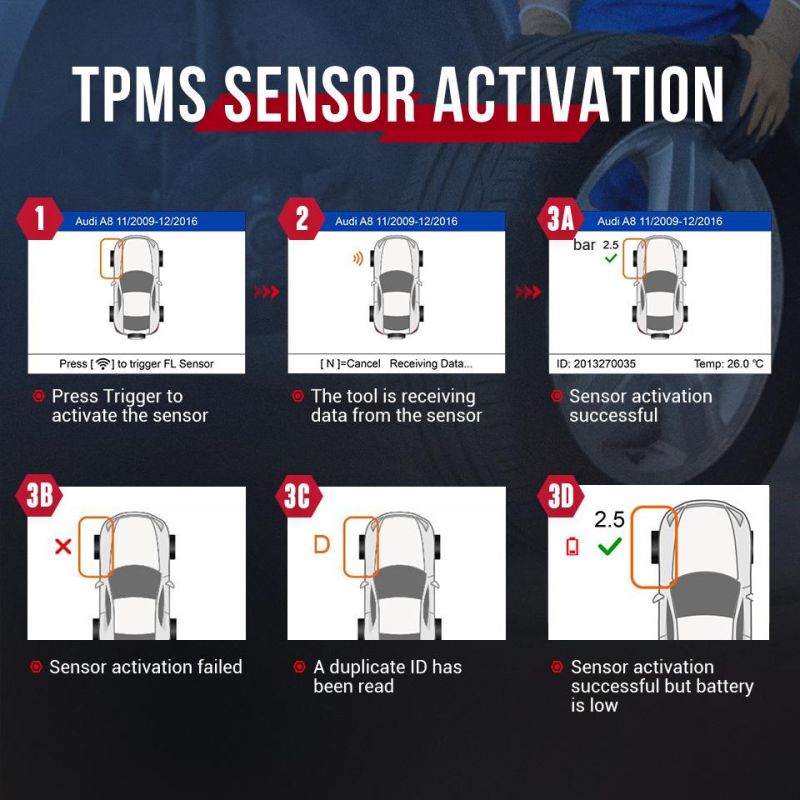 Car Universal Diagnostic Machine Autel TPMS Ts508 Program Tools