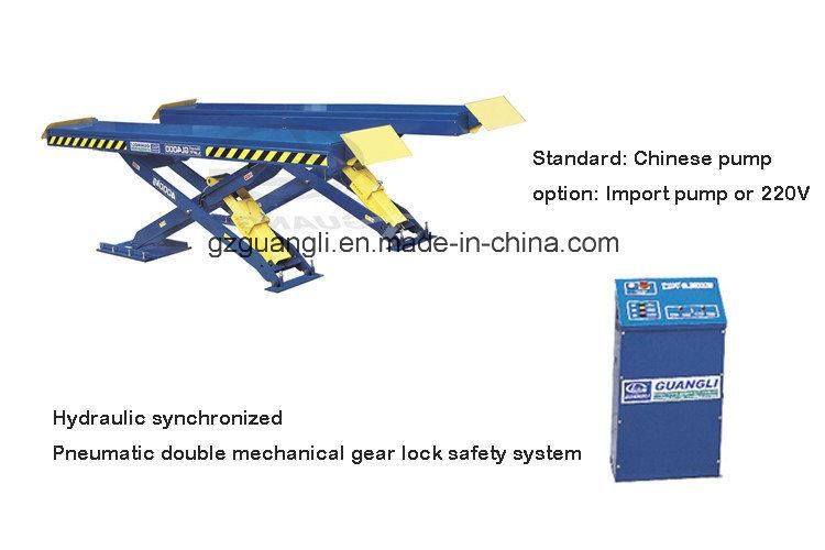 China Manufacturer Double Cylinder Hydraulic Lift Type and Scissor Design Auto Car Lift 4000