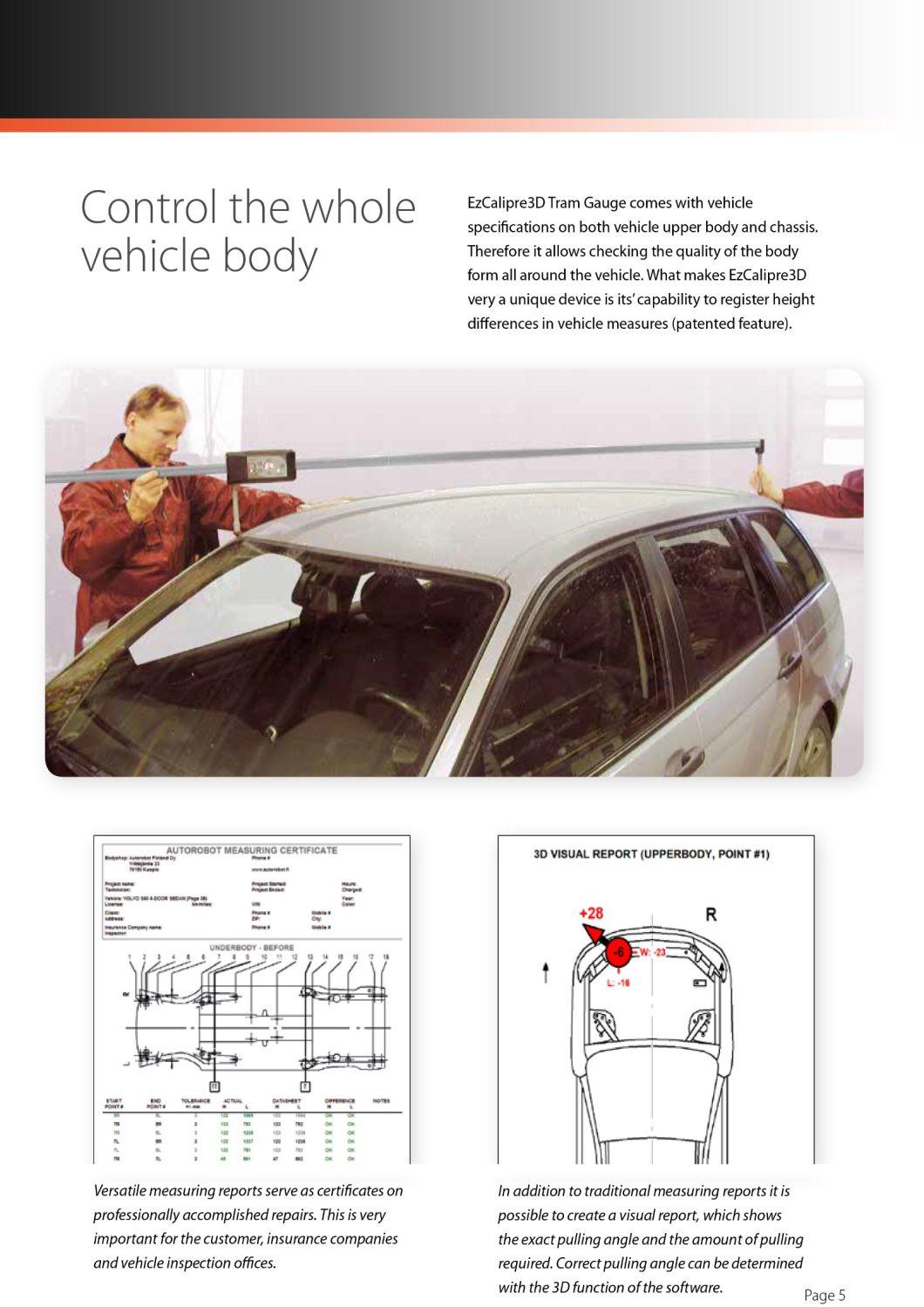 Ezcalipre Collision Center Automotive Measuring System Measure