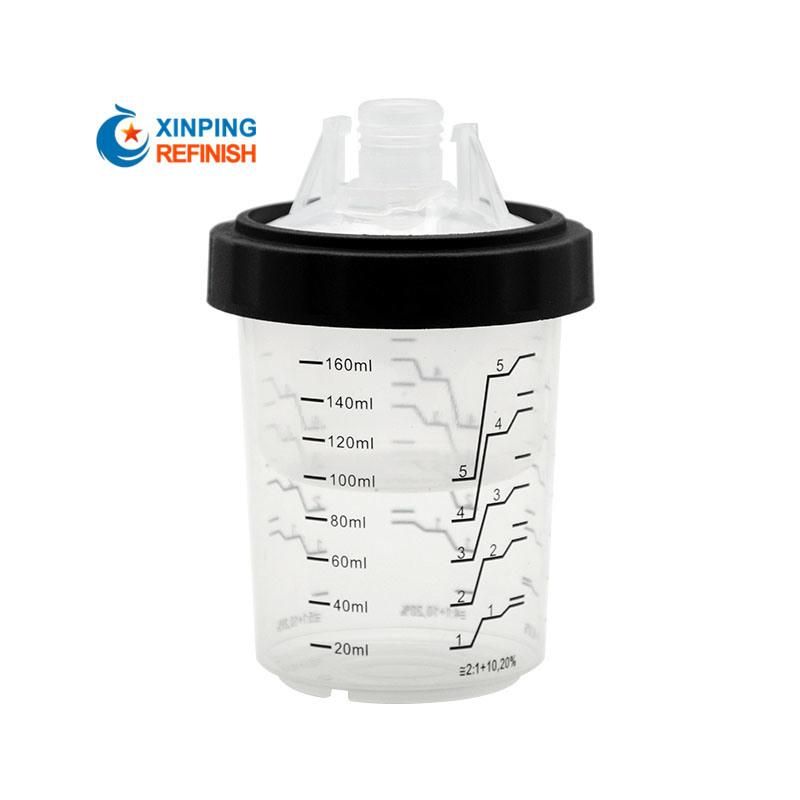 Logo Printed Car Clear Plastic Paint Mixing Cup Disposable Automotive Spray Gun Cup