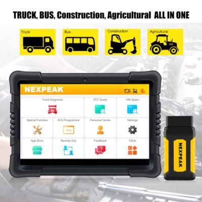 Nexpeak K2 Heavy Duty Truck Diagnostic Scanner Engine ABS Airbag DPF Odometer Adjustment Full System Truck Diesel OBD2 Diagnostic Tool