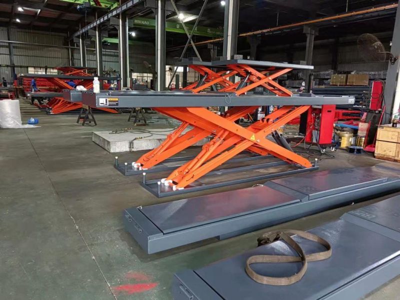 4.0 Ton Lifting Equipment Low Profile Double Alignment Scissor Electric Car Lift