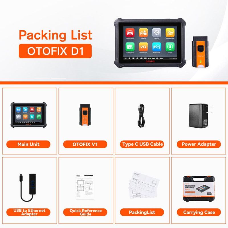Otofix D1 Bi-Directional All System Diagnostic Tool OBD2 Tablet Automotive Scanner with 30+ Service Function DPF Epb BMS Oil Reset TPMS