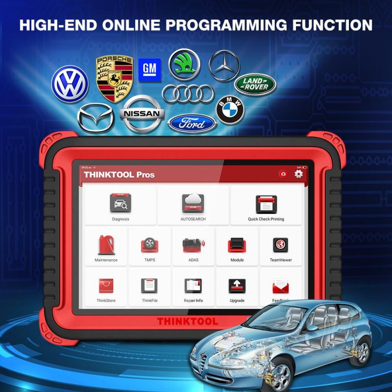 Thinkcar Thinktool Pros Auto Diagnostic Tool 10 Full System Adas OBD2 Code Scanner 28 Reset Function Online Program Pk X431 V+