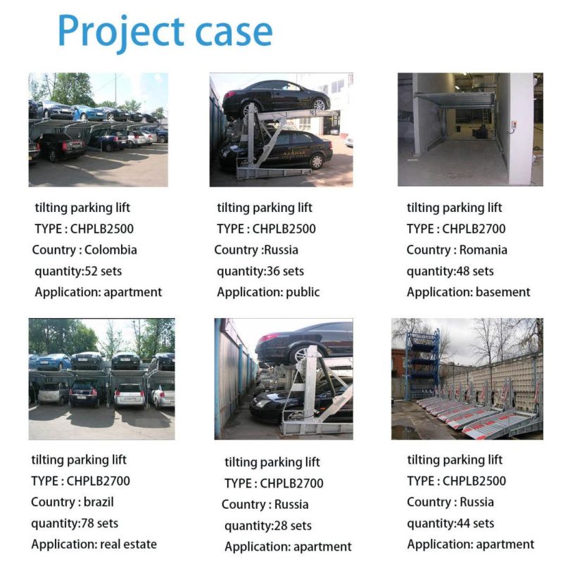 Hydraulic 2 Post Parking System for 2 Cars