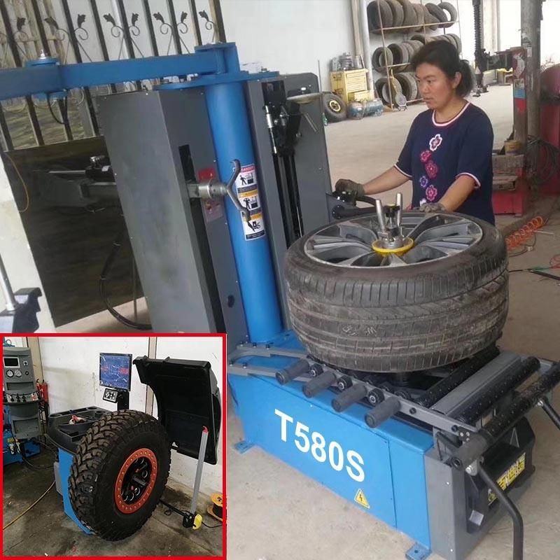 Automatic Tire Changer and Wheel Balancer Combo