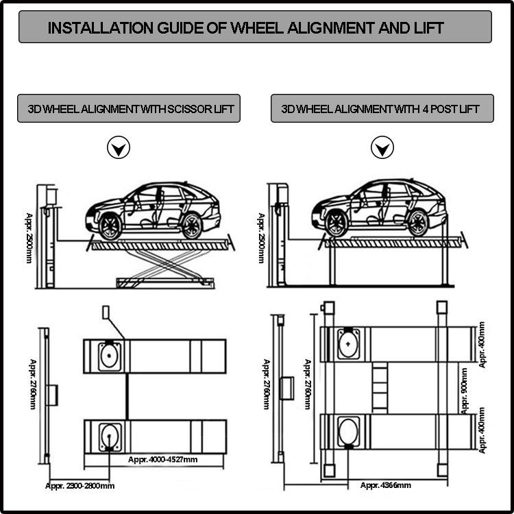 Self-Developed Software Wheel Alignment System Wheel Alignment Equipment Yl-66A