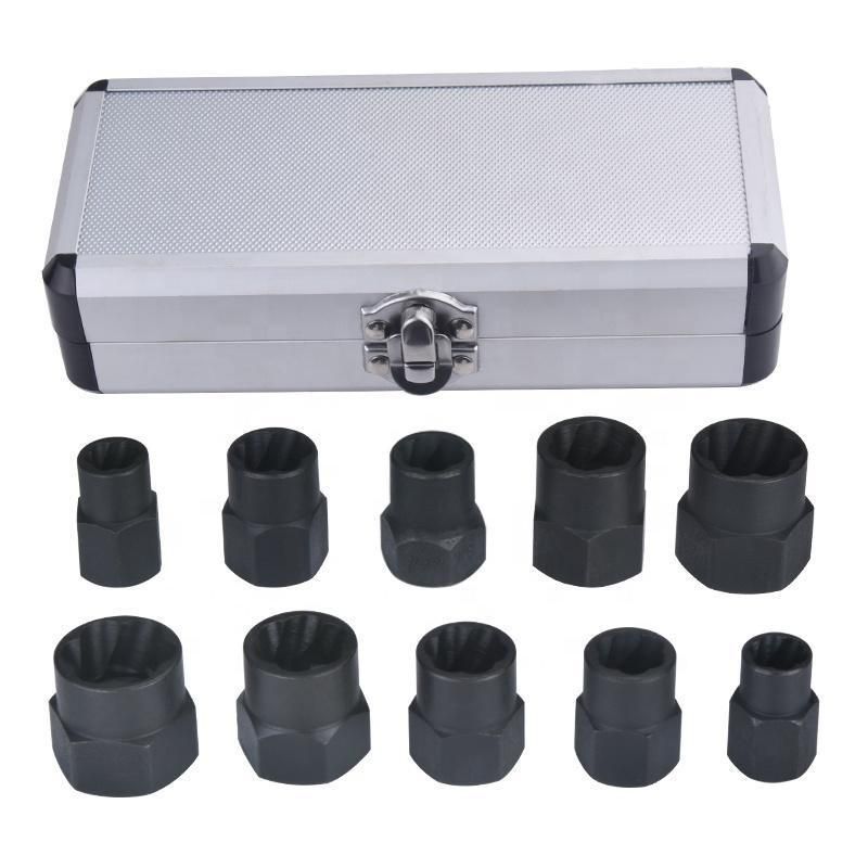 10PCS Nut Removal Tool Nut Lock Remover Twist Socket Set Car Wheel Nut Socket Screw Extractor Tool Automotive Tools