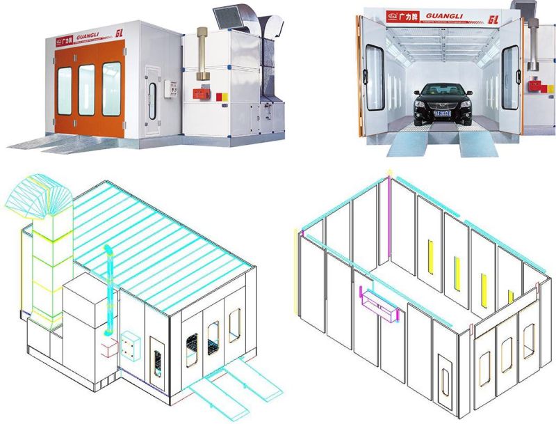 Europe Standard Full Downdraft Paint Cabin Spray Paint Booth for Auto/Furniture