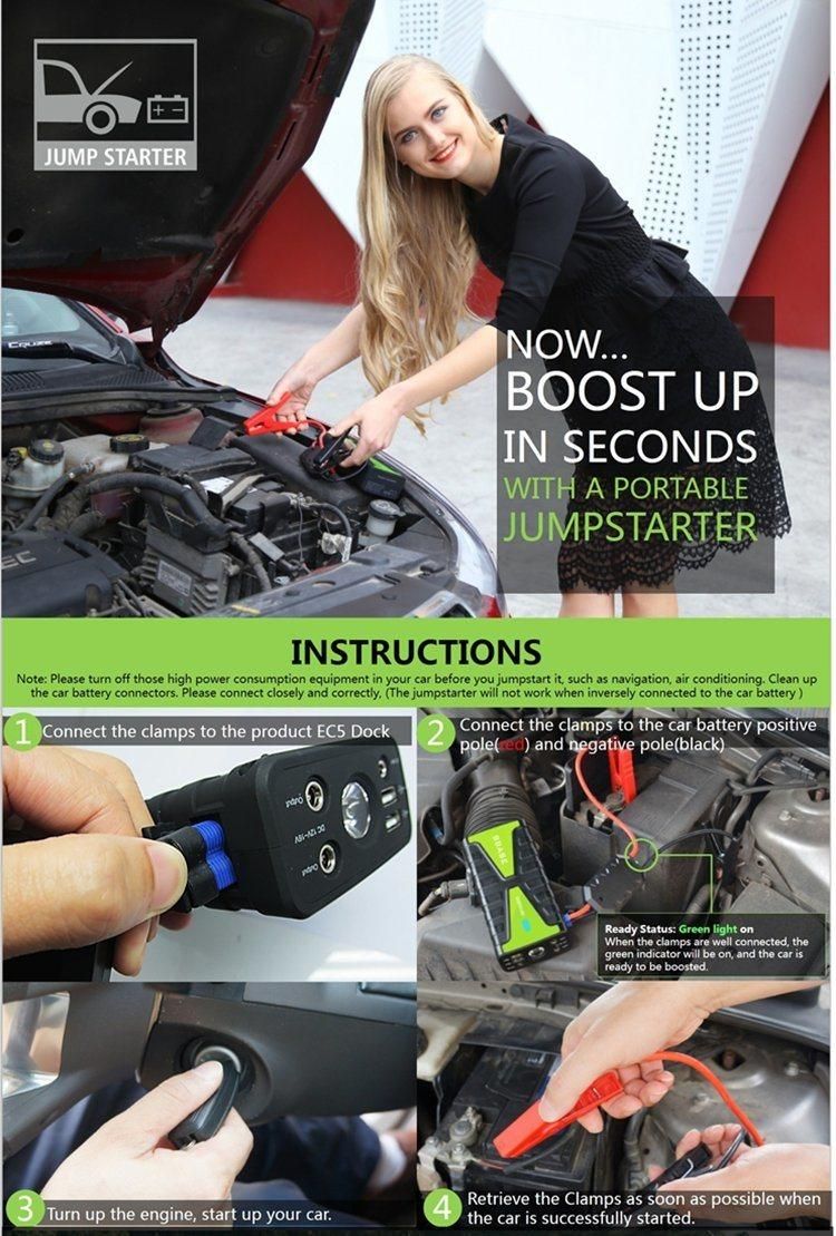 Portable Power Bank Car Jump Starter 16800mAh for Emergency