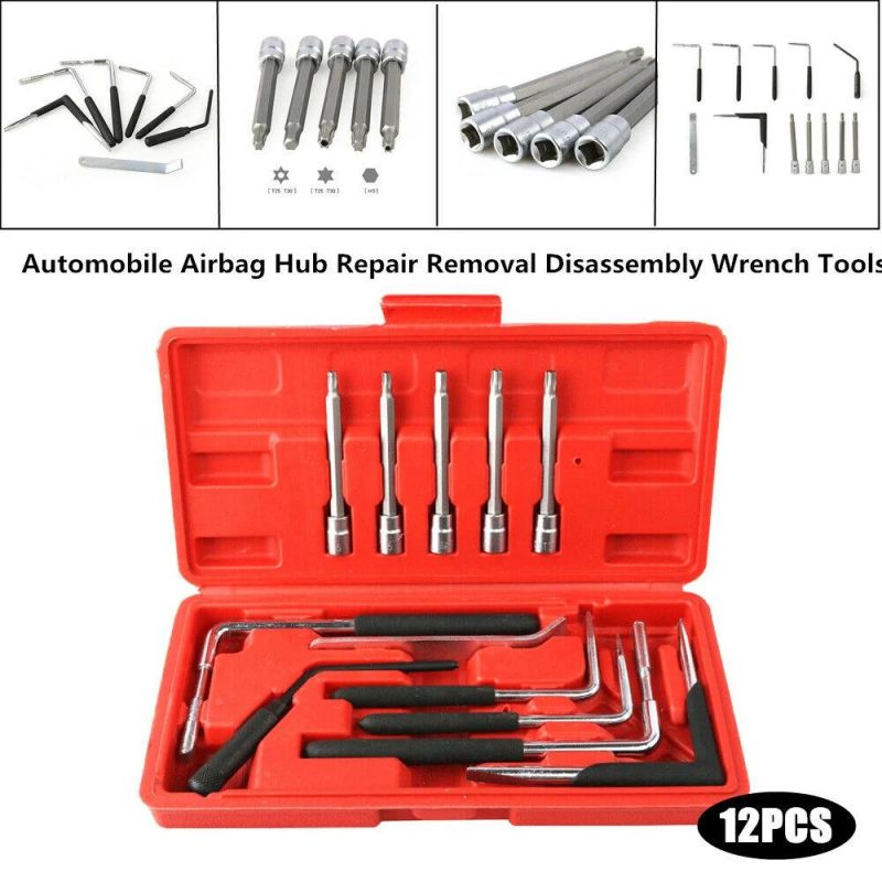 Viktec 12PC Airbag Disassembly Kit 1/4 "Dr. X 87mm (L) Wrenches and Airbag Removal Tools