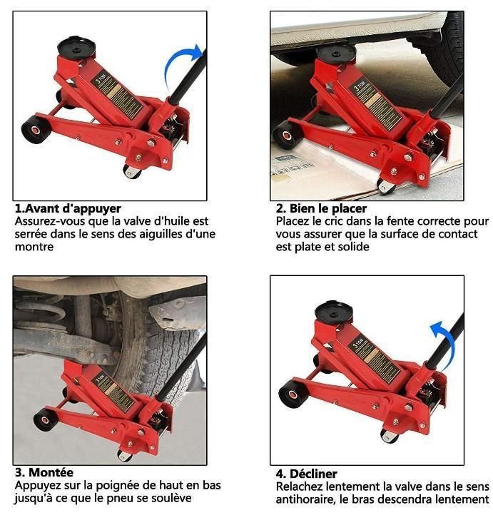 Aofu 3 Ton Trolley Jack Quick Lift Car Jack Lift