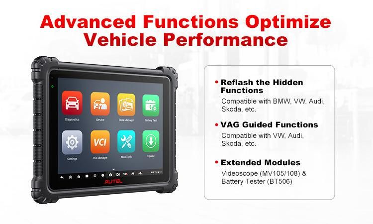 Autel Maxisyis Ultra Lite Construction Equipment Diagnostic Tool Latest OE Level Obdii Diagnostics & Services to Advanced ECU Coding and Programming