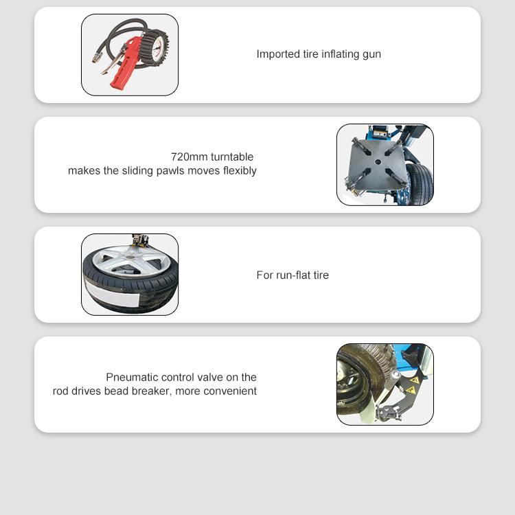 14"-21" Tyre Changer Machine with "Lever-Less" Technology