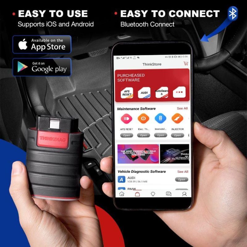 Thinkcar Thinkdiag Full System OBD2 Diagnostic Tool with All Brands License Free Update for One Year Powerful Than Launch Easydi