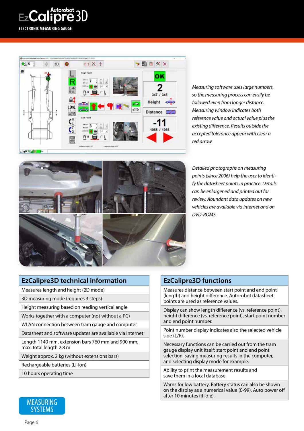 3D Electronic Measuring Instrument Collision Center Garage Equipment