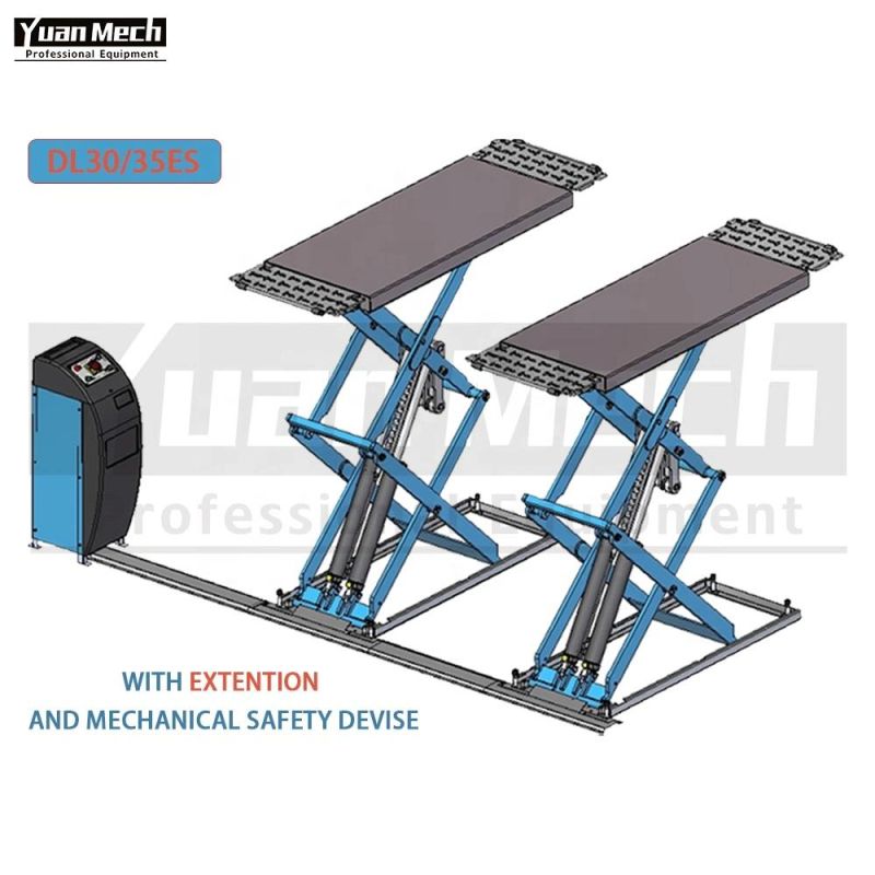 Yuanmech Low Profile Double Scissor Lift with Extention