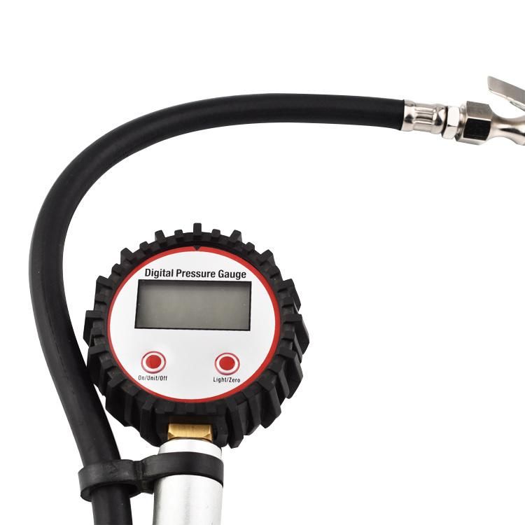 Multifunctional Digital Tyre Inflator Gauge with Air Chuck and Hose