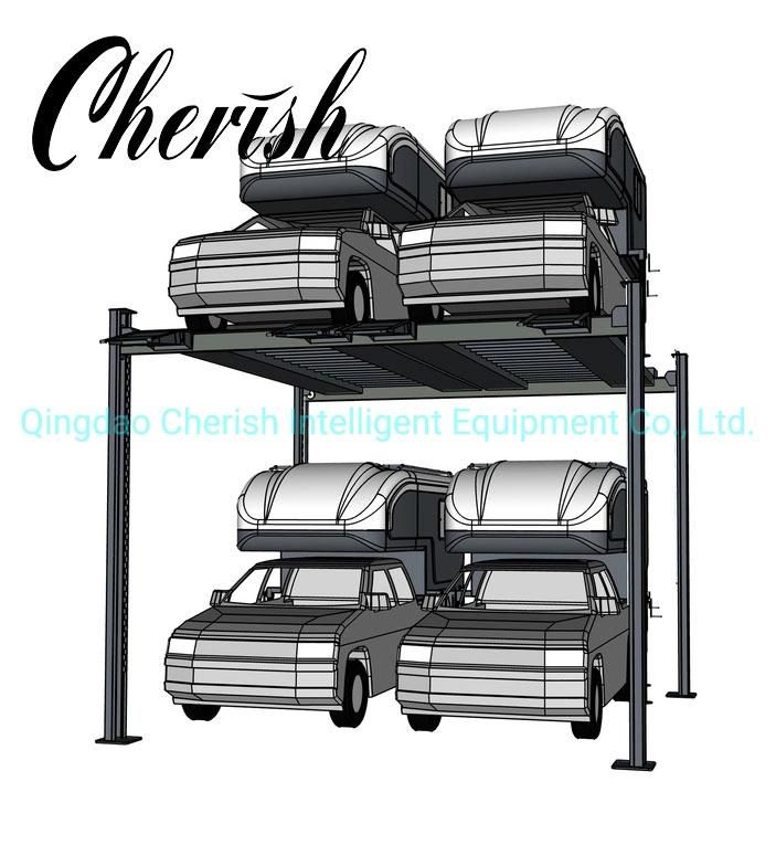 Hot Sale Triple Level Car Parking Lift Four Post Garage Equipment