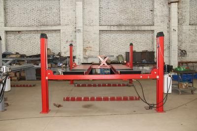 Manual Release Four Post Hydraulic Car Lift with Wheel Alignment