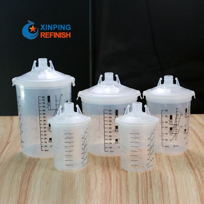 Wholesale Car Clear Plastic Paint Mixing Cup Pressure Cup Airless Paint Sprayer Cup