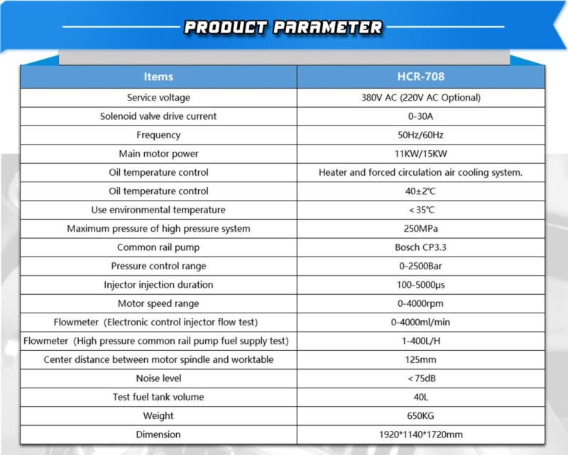 Hcr-708 Diesel Injection Pump Test Bench Eui and Eup Function
