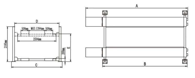 Hydraulic 4 Pillar Vehicle Lift (414)