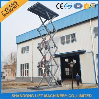 7.6m 3t Hydraulic Automatic Scissor Car Lifter for Sale