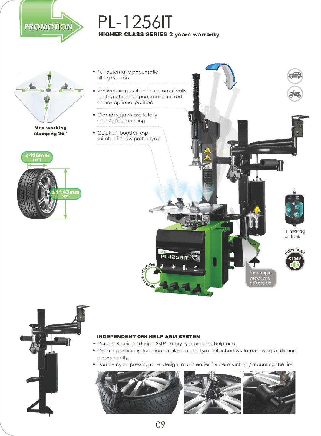 Puli Full Automatic Tilting Tyre Changer CE Price Pl-1256it Auto Maintenance Repair Equipment on Sale