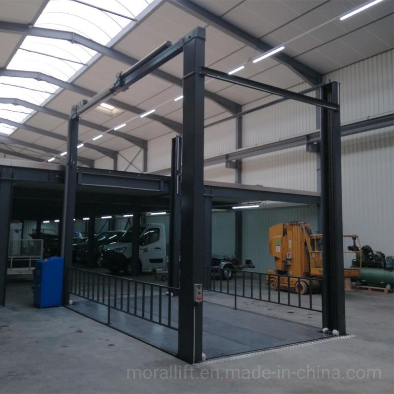 Hydraulic driven 4 post car lift