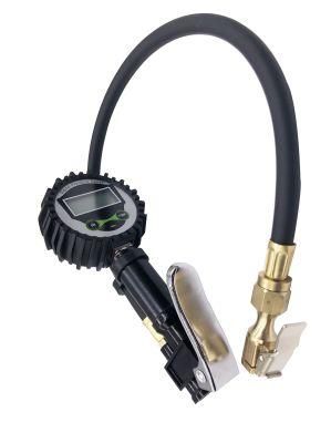 Inflator Tire Pressure Gauges with Large Bore Clip-on Air Chuck