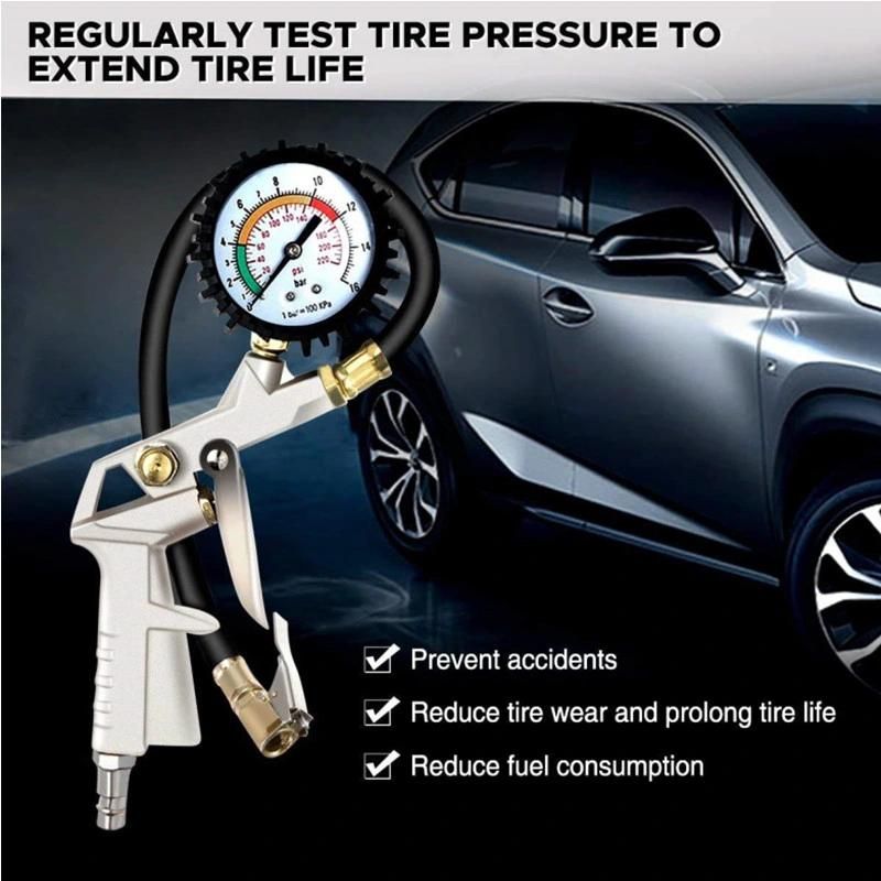 Portable Tools Digital Air Inflating Tire Pressure Gungauge Car Vehicle Tire Inflator Gun