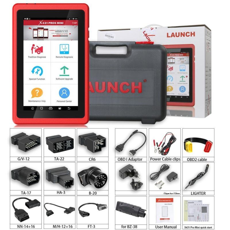 Launch X431 Pros Mini Android Pad Multi-System Diagnostic & Service Tool Free Update Online for 2 Years