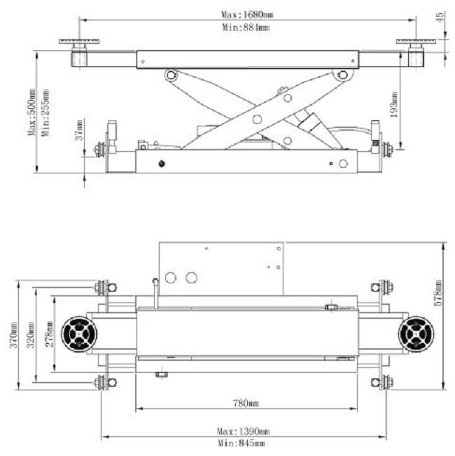 Moveable Car Lifting Jack for Four Post Lift (RJ-8A)