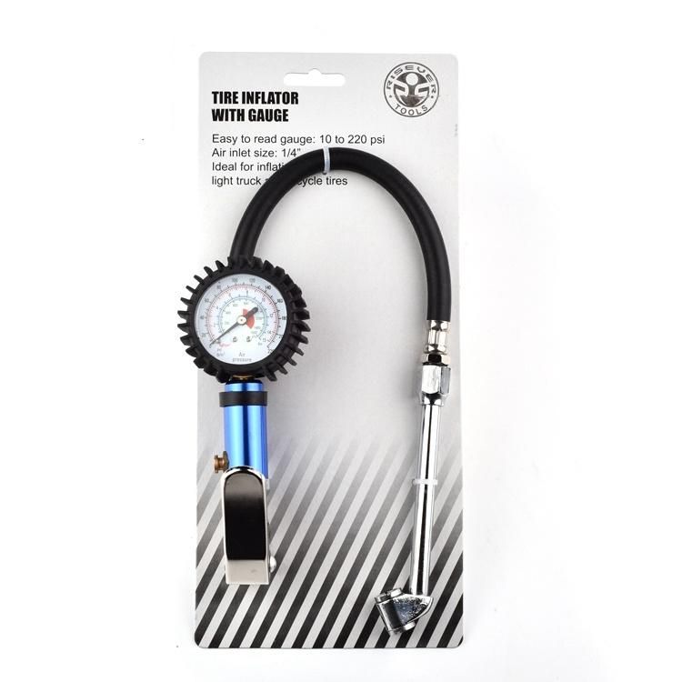 Inflator Tire Pressure Gauge with Dial, Auto Truck Tire Pressure Gauge Inflator