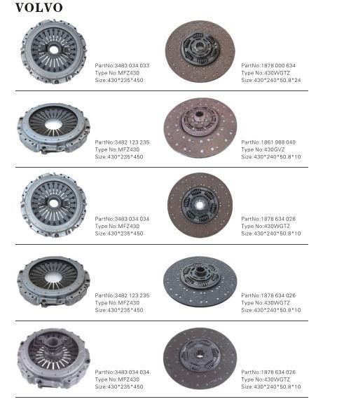 Awm Truck Spare Parts Clutch Disc Clutch Plate Disk Clutch Driven Disc for Awm 380mm