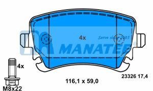 Rear Disc Brake Pads for Audi A6 A8 S4 S6 V8 4B3 698 451