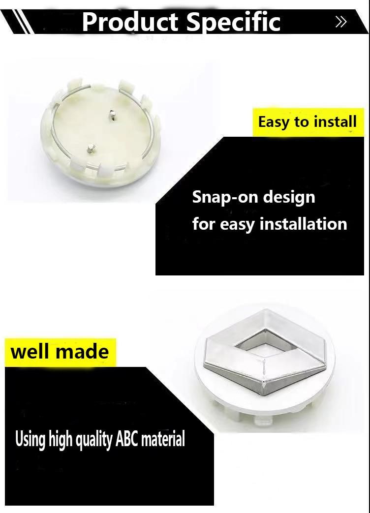 60mm 6pins Car Wheel Center Hub Caps for Renault