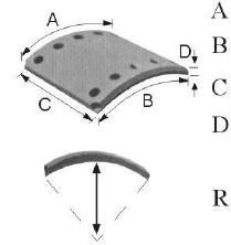 High Quality Brake Lining for BPW (WVA NO: 19094)