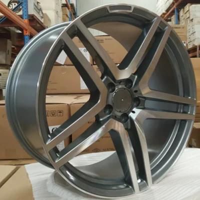 Good Quality 15/16/17/18/19/20/21 Inch 5 Hole Gun Metal Black Machined Face Aluminum Alloy Wheels