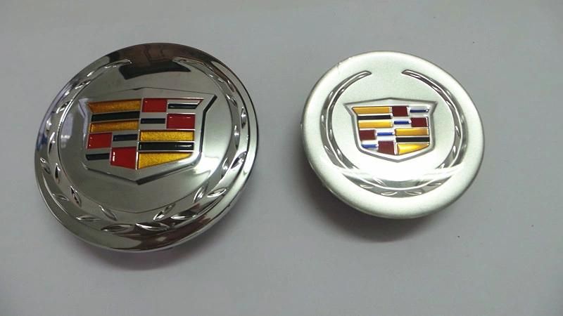 Custom 68mm Chrome Car Logo Wheel Center Hub Cap For Cadillac