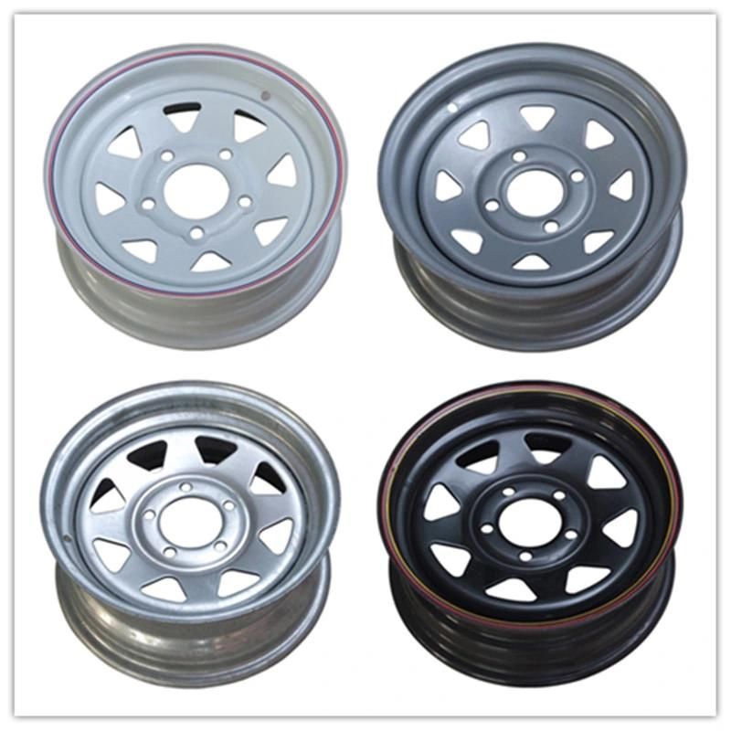 Powder Coated Black Steel Rims for 17X8 Inch in Factory Price for Trailer