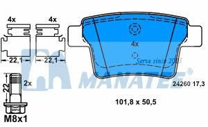 Rear Brake Pads for Ford Mondeo Taurus Truck (1 356 392)