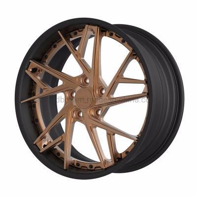 22 Inch Black Polished Duo Color Alloy Wheels Wholesale From China Custom 6061 Aluminum Alloy Rims 5X114.3 Alloy Forged Wheels