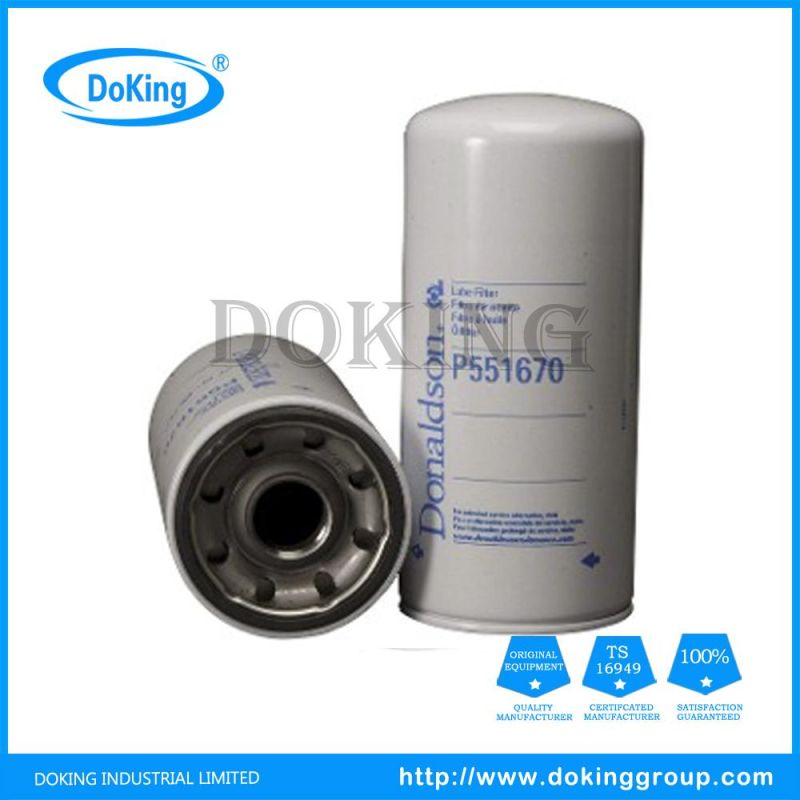 High Quality Auto Parts Oil Filter P551670 Fro Trucks