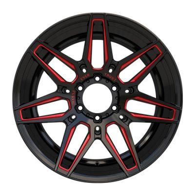 Alloy Pick-up Rim 20X9 Black Red Milled